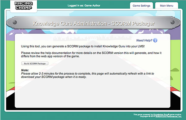 can a scorm package receive information from the lms